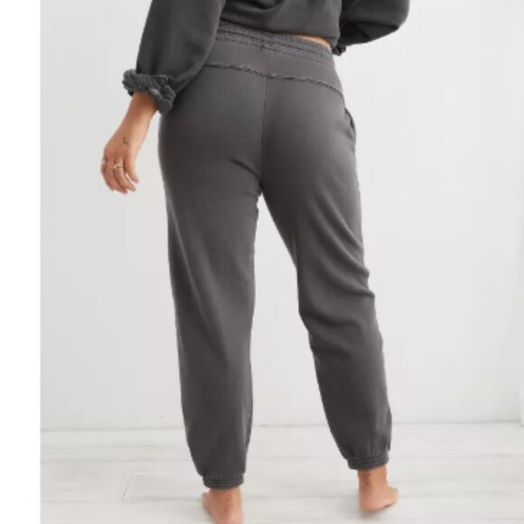 Aerie The Chill Jogger Mid Rise Ultra Comfy Joggers - Size XL in Smoked Grey - Picture 8 of 10